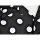 Pronti Black / White Polka Dot Design Button Up Short Sleeve Shirt S6540